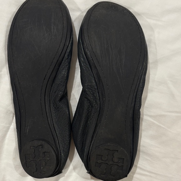 Tory Burch Black Leather Flats - Picture 5 of 9